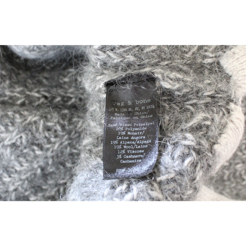 Rag Bone Cashmere Mohair Dress Women XXS Gray Sweater Ribbed Minimalist Luxe - Picture 7 of 7